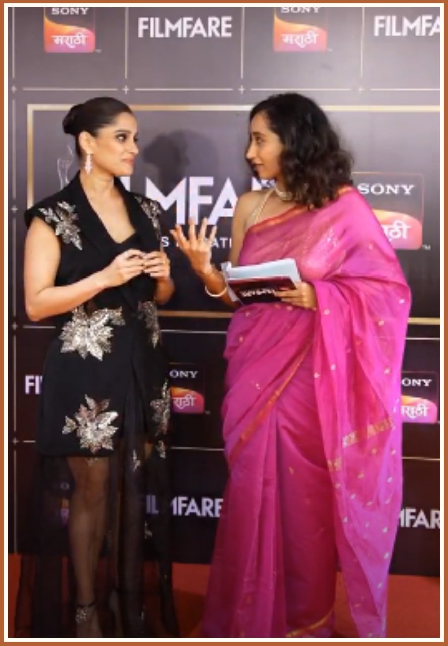 Filmfare Marathi red carpet interview moment three